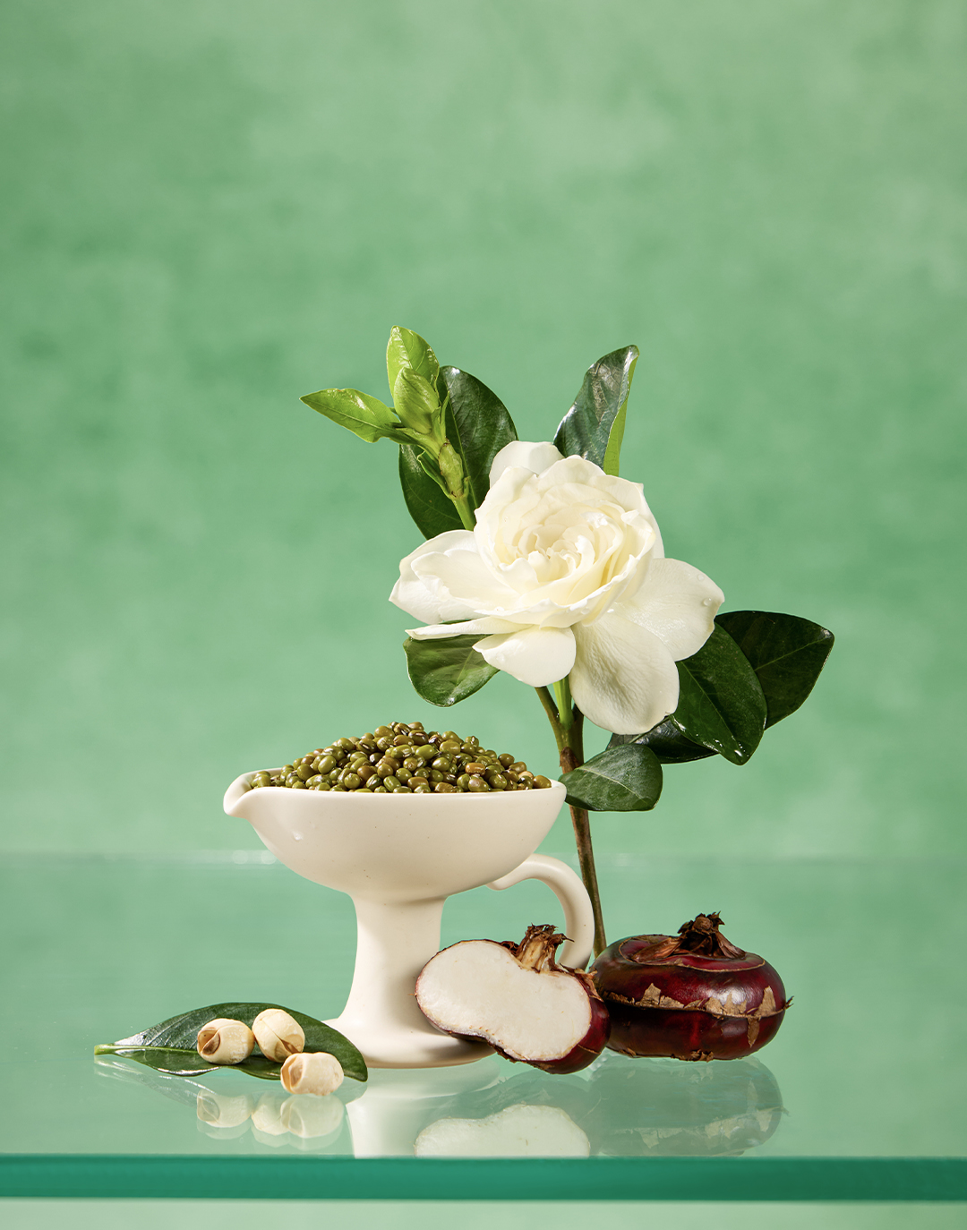 栀子牛乳绿豆沙