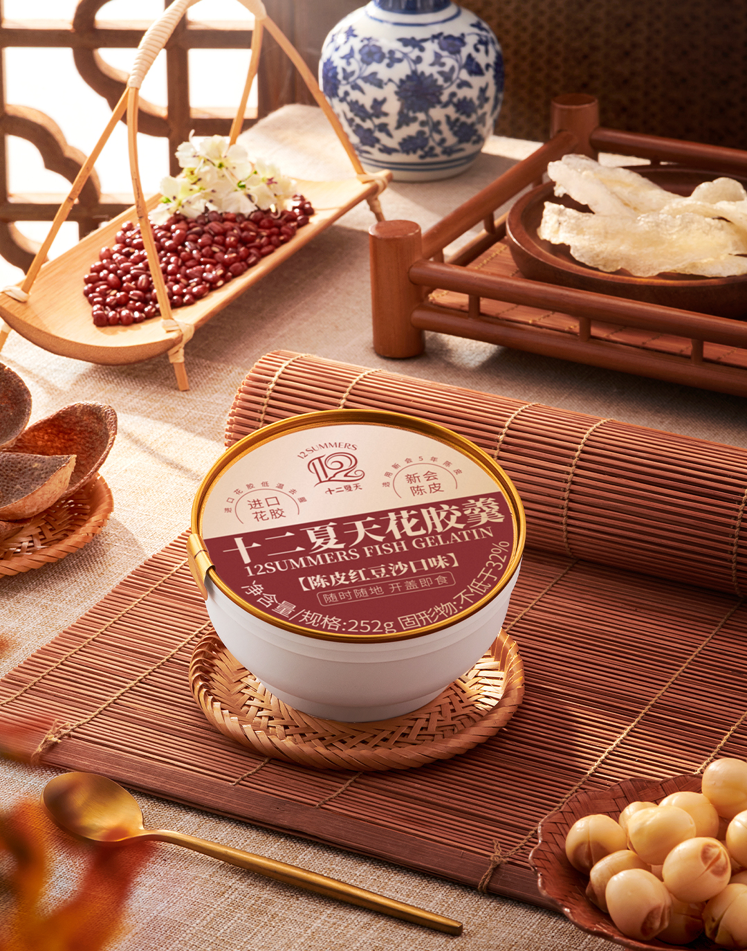 花胶羹陈皮红豆沙口味