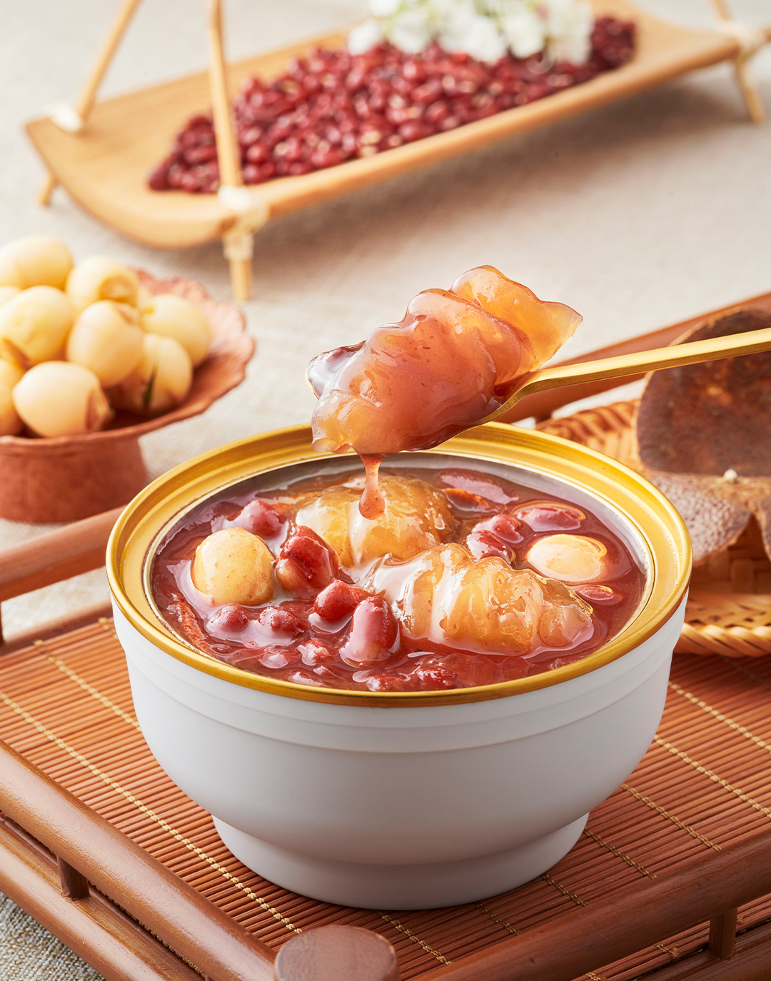 花胶羹陈皮红豆沙口味