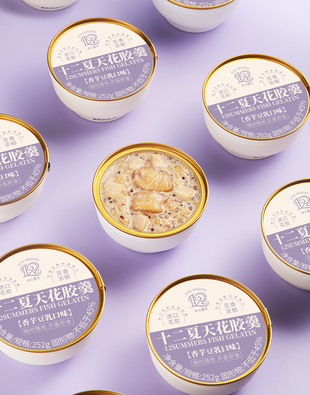 花胶羹香芋豆乳口味