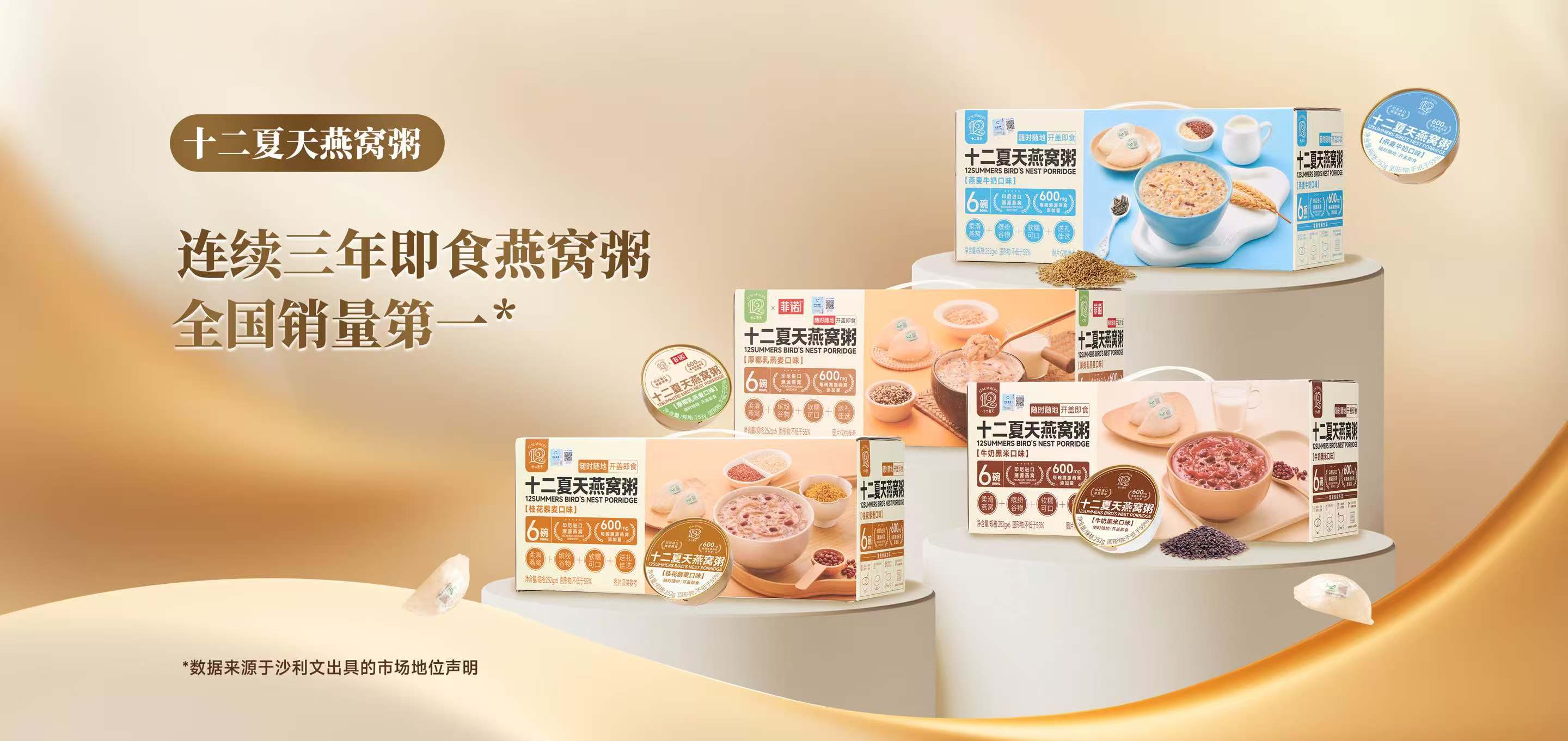 连续三年燕窝粥全国销量第一，十二夏天燕窝粥凭何引领行业先锋？